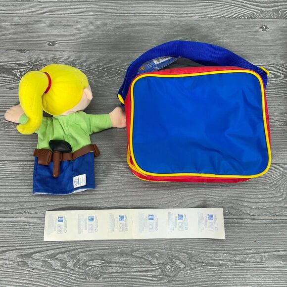 Vintage 2000 Bob the Builder Lunch Bag with Wendy Puppet & Sandylion Stickers - Picture 3 of 12